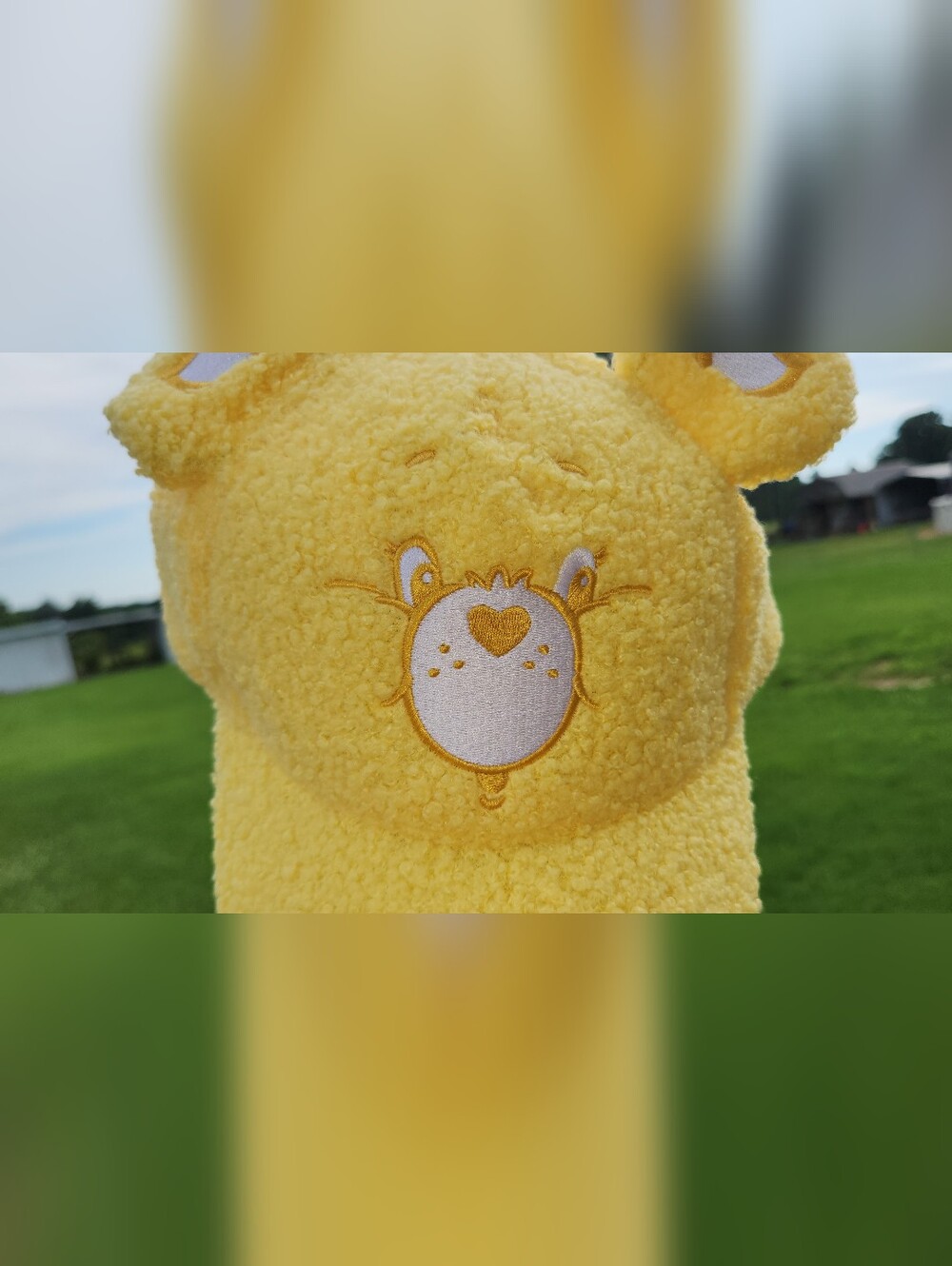 Yellow Terrycloth Care Bears Cap Hat With Cute Ears. NWT